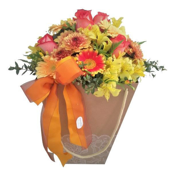 Imagem de flores da época em saca